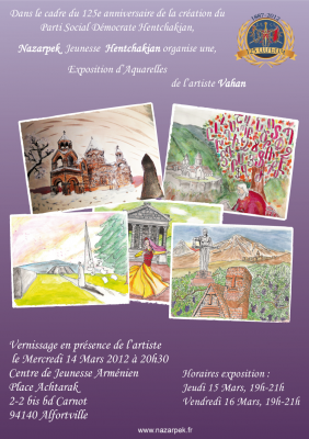 Exposition d'aquarelle de l'artiste Vahan